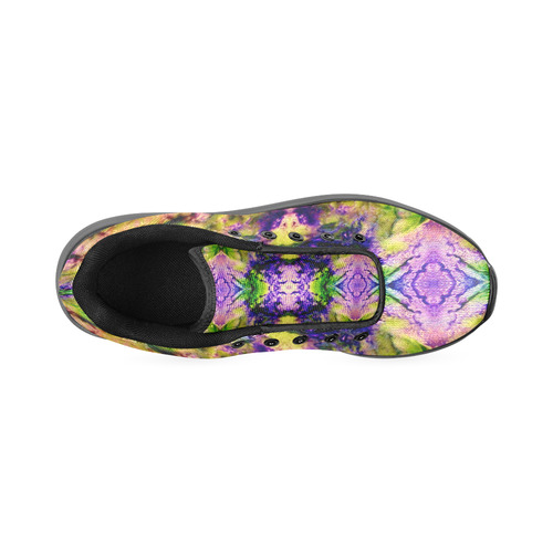 Green,Purple Yellow ,Goa Pattern Women’s Running Shoes (Model 020)