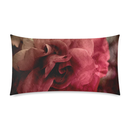Rose Rectangle Pillow Case 20"x36"(Twin Sides)