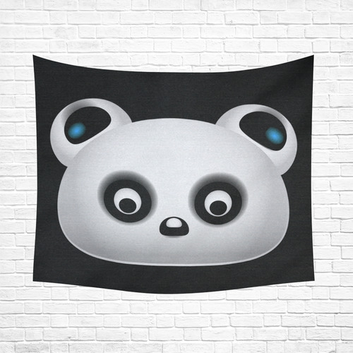 Panda Bear Cotton Linen Wall Tapestry 60"x 51"
