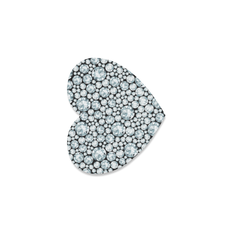 Luxurious white Diamond Pattern Heart Coaster