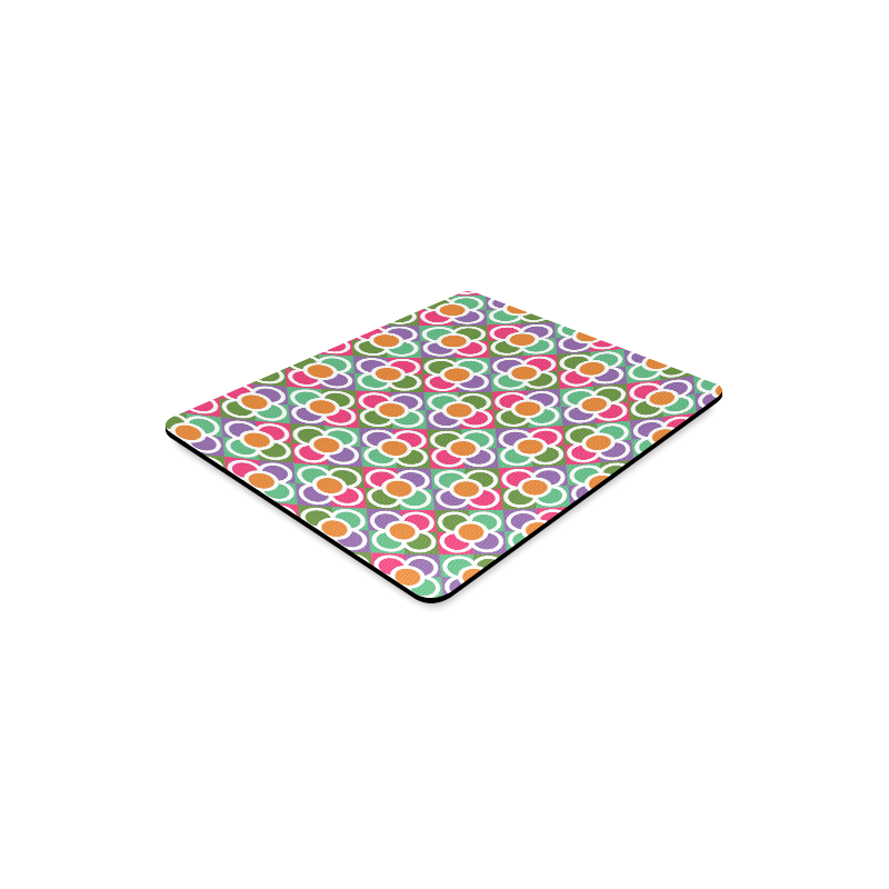 Modernist Floral Tiles Rectangle Mousepad