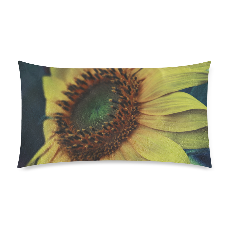 Sunflower Rectangle Pillow Case 20"x36"(Twin Sides)