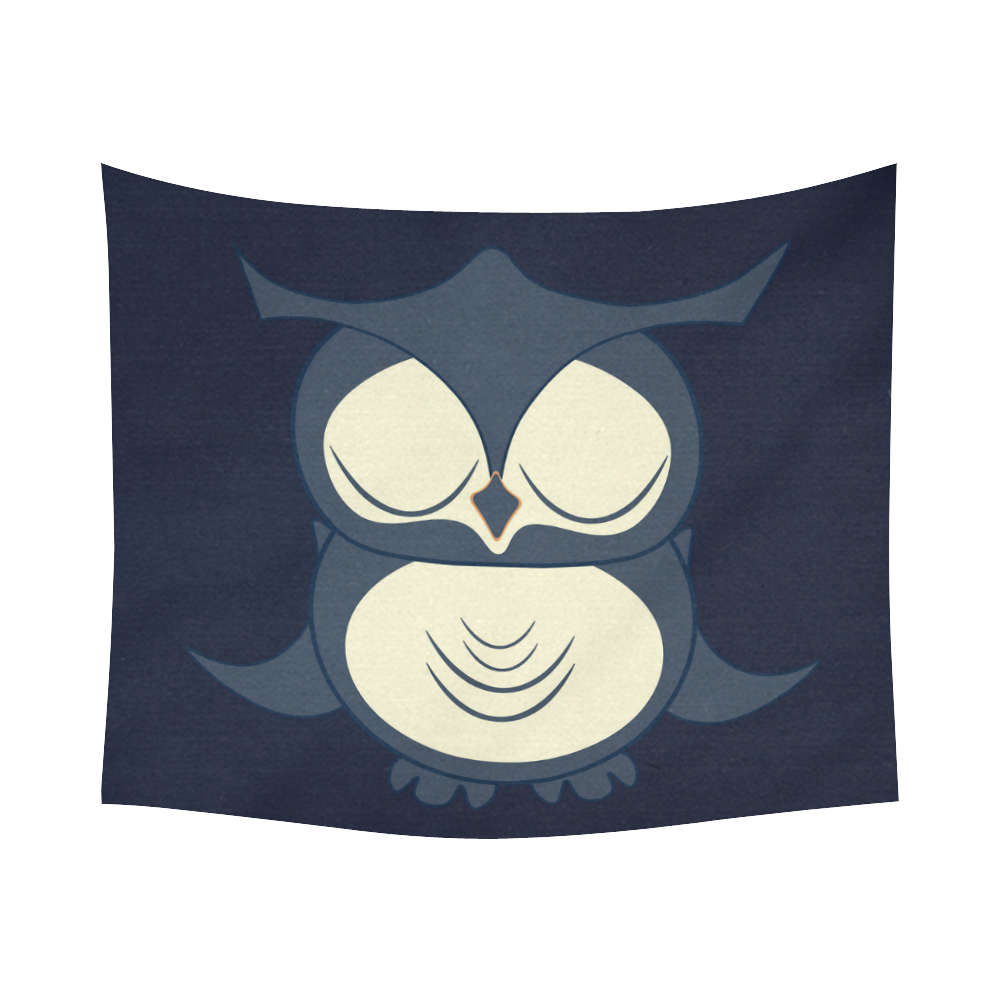 Owl Cotton Linen Wall Tapestry 60"x 51"