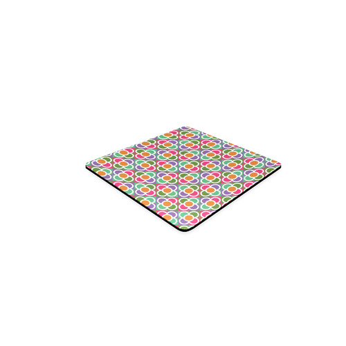 Modernist Floral Tiles Square Coaster