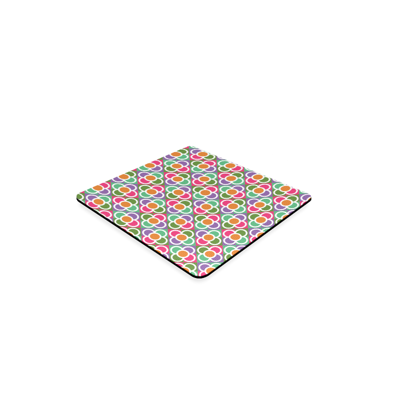 Modernist Floral Tiles Square Coaster