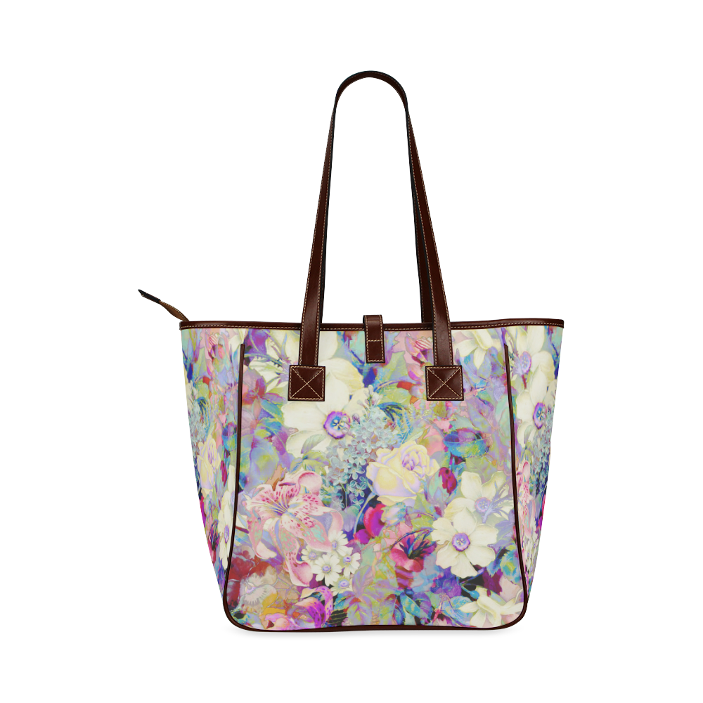 summery floral Classic Tote Bag (Model 1644) | ID: D747591