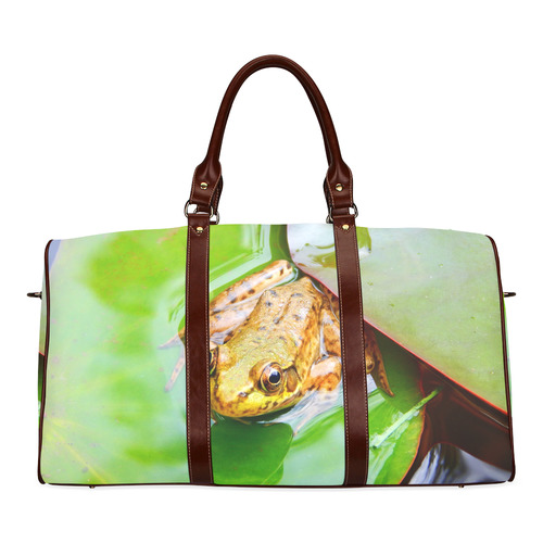 Frog on a Lily-pad Waterproof Travel Bag/Small (Model 1639)