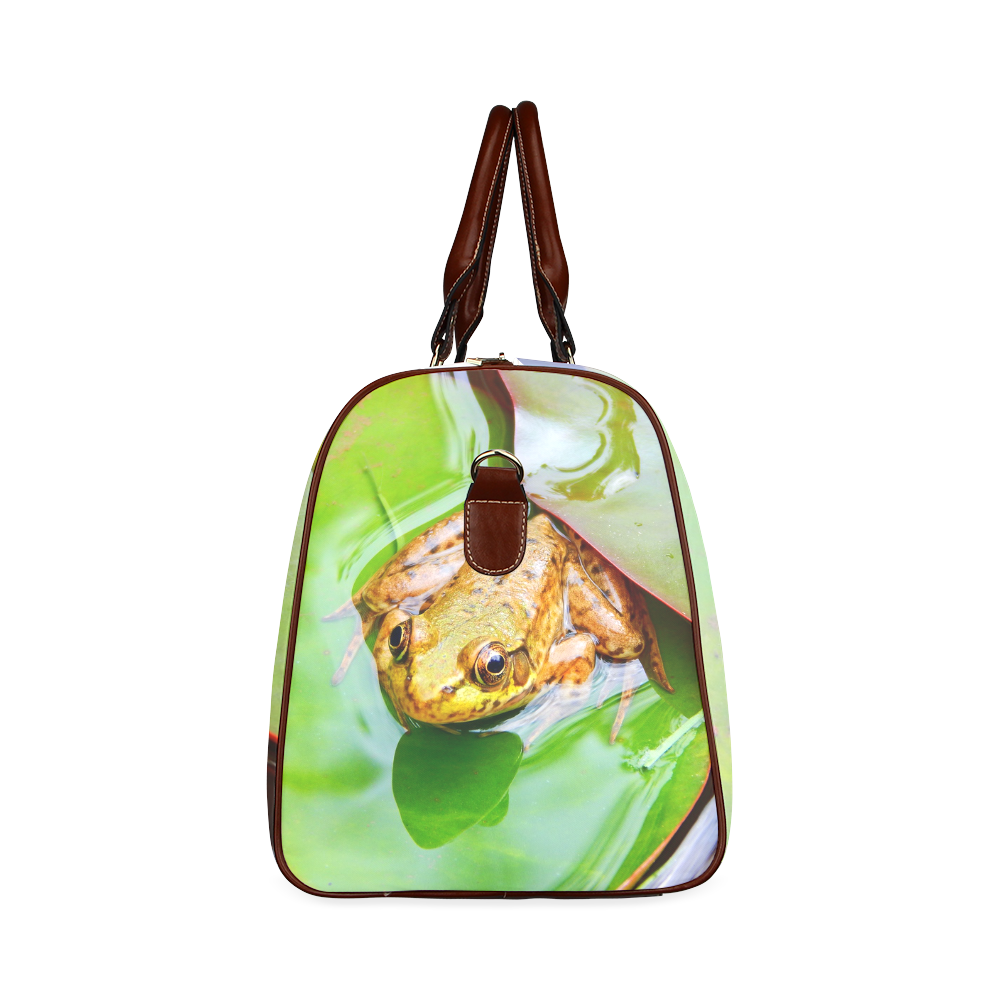 Frog on a Lily-pad Waterproof Travel Bag/Small (Model 1639)