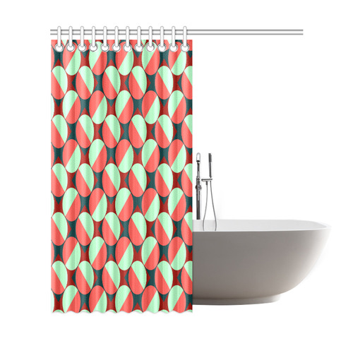 Modernist Geometric Tiles Shower Curtain 69"x72"