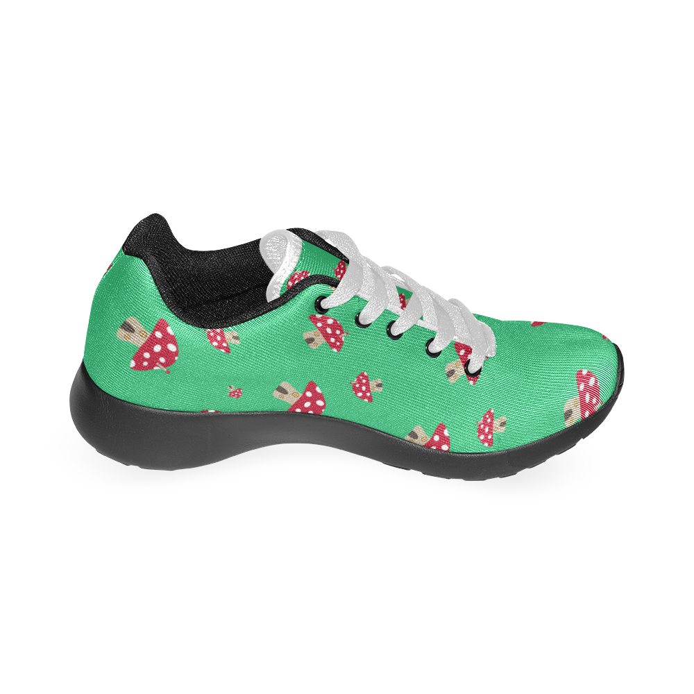 Mushroom House red and white   - red and mushroom Men’s Running Shoes (Model 020)