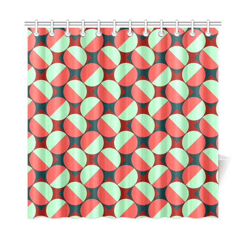 Modernist Geometric Tiles Shower Curtain 72"x72"