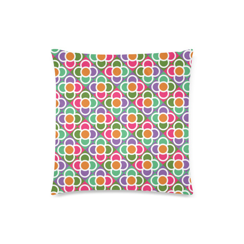 Modernist Floral Tiles Custom Zippered Pillow Case 18"x18"(Twin Sides)