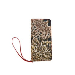 Misty Fur Coral - Jera Nour Women's Clutch Wallet (Model 1637)