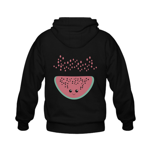 Watermelon kawaii Gildan Full Zip Hooded Sweatshirt (Model H02)