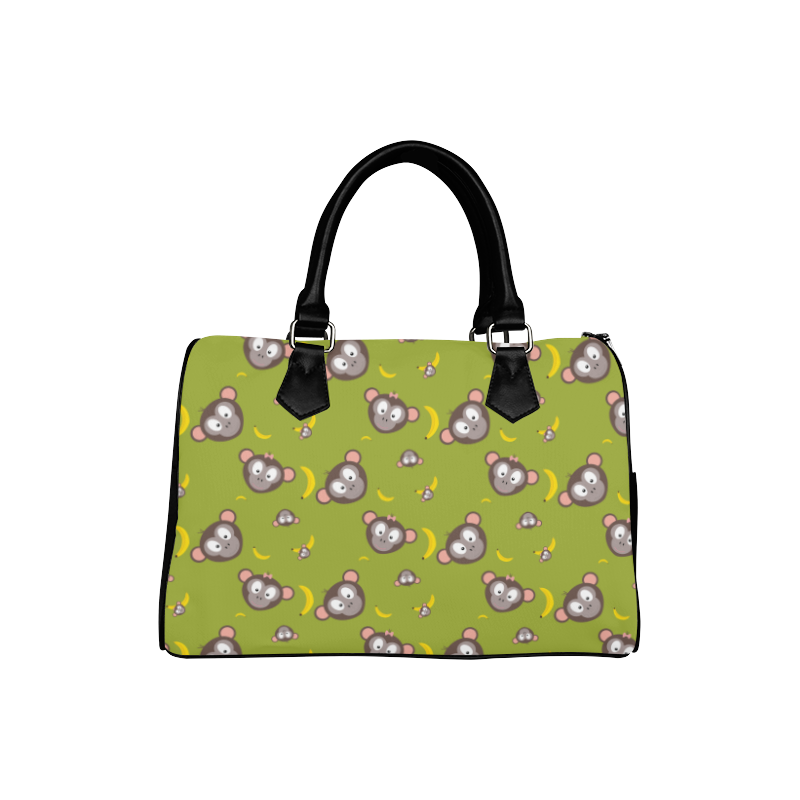 Monkeys with bananas   - monkey and cartoon Boston Handbag (Model 1621)