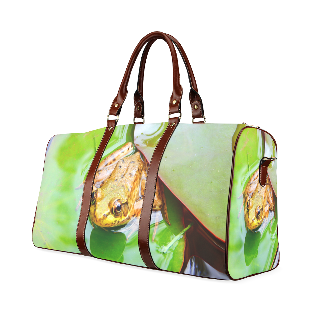 Frog on a Lily-pad Waterproof Travel Bag/Large (Model 1639)