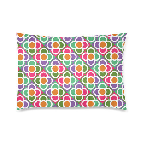 Modernist Floral Tiles Custom Zippered Pillow Case 20"x30" (one side)