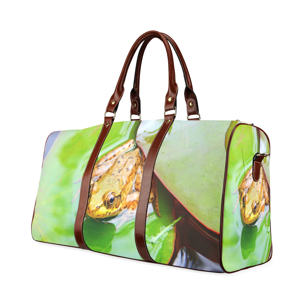 Frog on a Lily-pad Waterproof Travel Bag/Small (Model 1639)