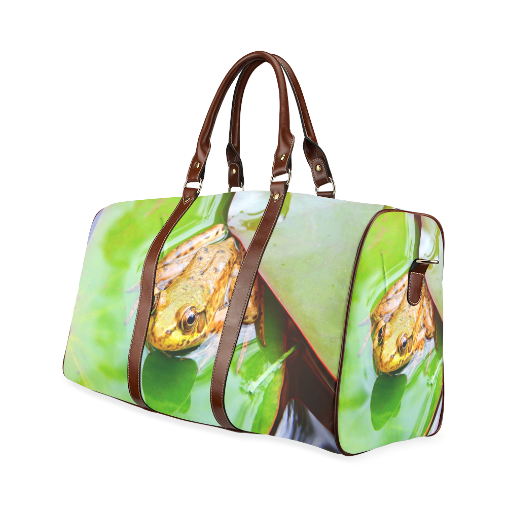 Frog on a Lily-pad Waterproof Travel Bag/Small (Model 1639)