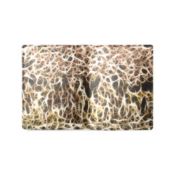 Misty Fur Coral - Jera Nour Men's Leather Wallet (Model 1612)