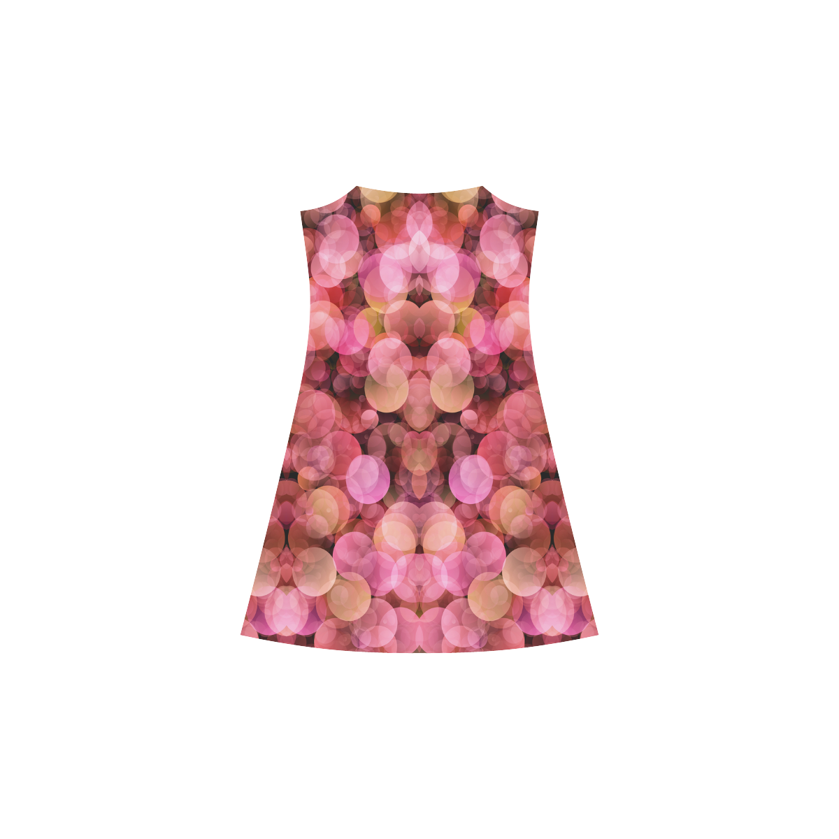 Peach and pink bubbles Alcestis Slip Dress (Model D05)
