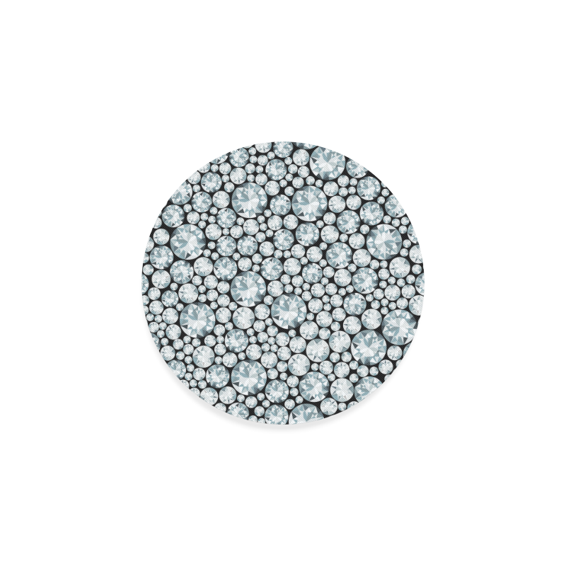 Luxurious white Diamond Pattern Round Coaster