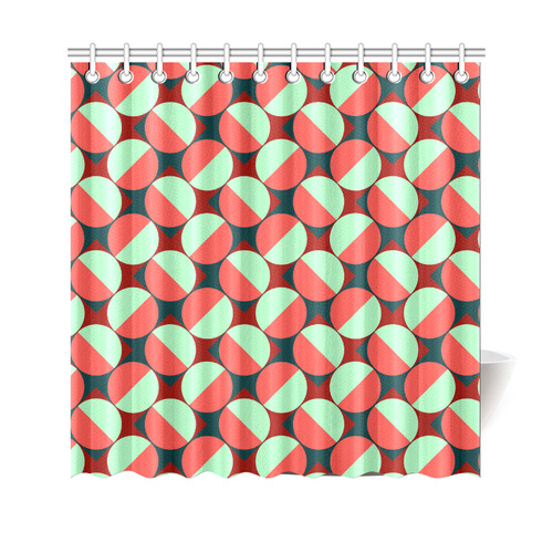 Modernist Geometric Tiles Shower Curtain 69"x70"