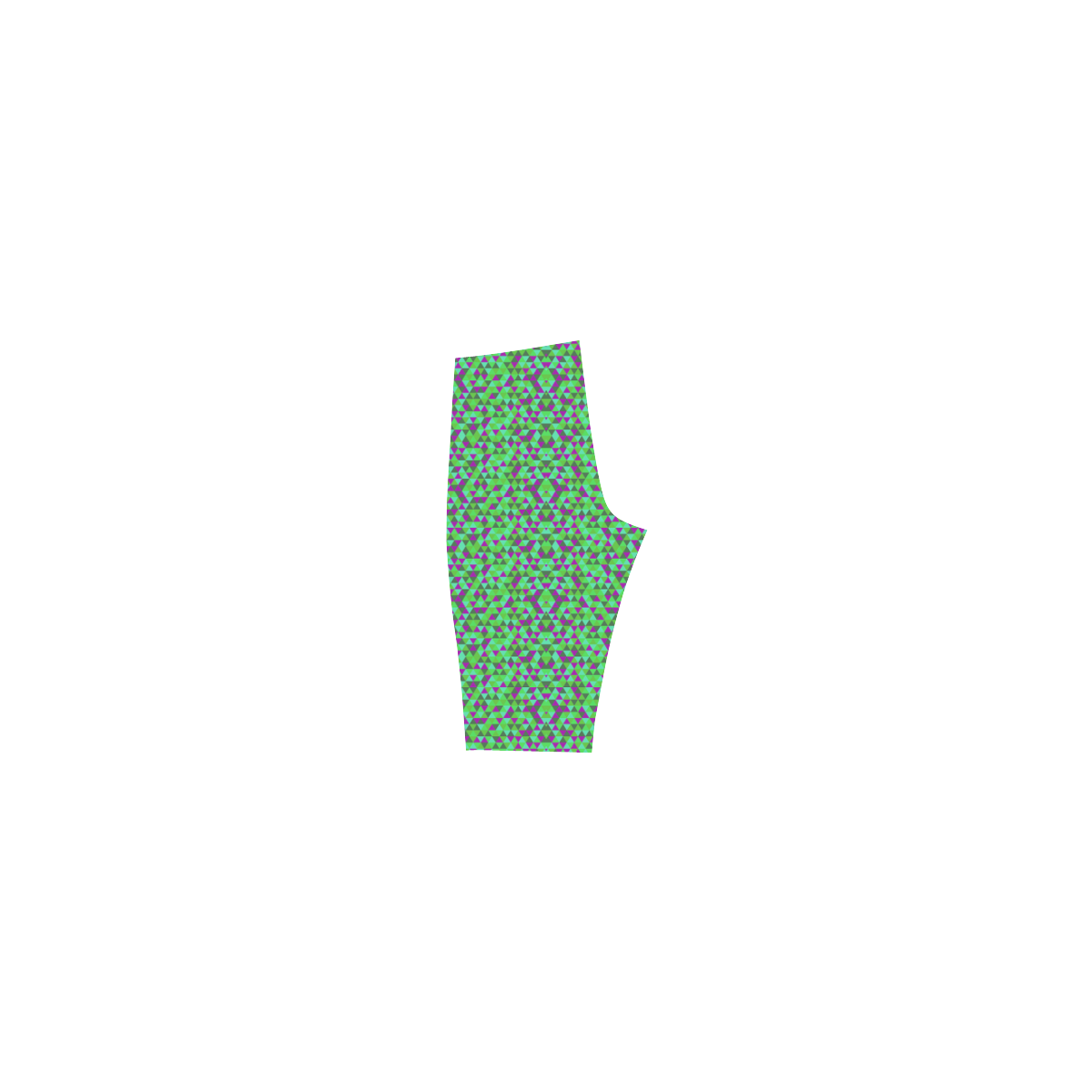 Fucsia and green mini rectangles Hestia Cropped Leggings (Model L03)