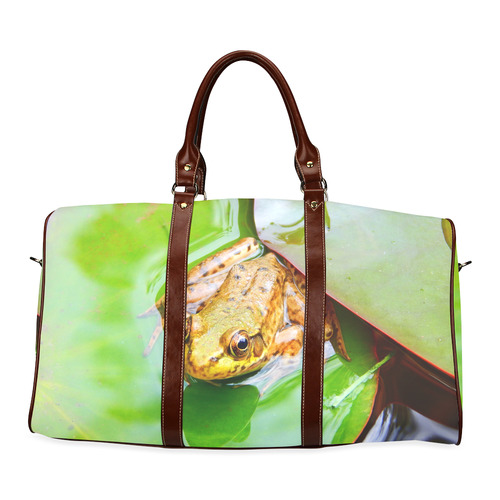 Frog on a Lily-pad Waterproof Travel Bag/Large (Model 1639)