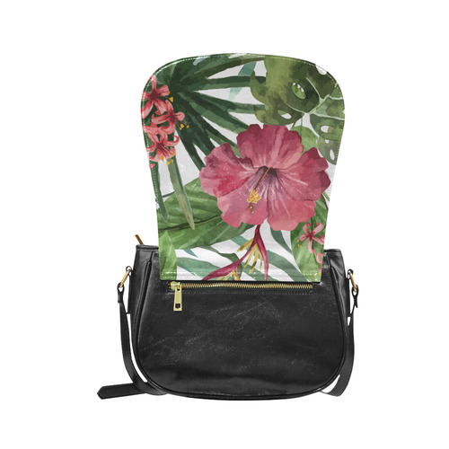 Beautiful Tropical Flowers Nature Floral Classic Saddle Bag/Large (Model 1648)