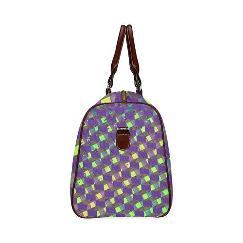 Yellow Blue and Green Colorful Abstract Waterproof Travel Bag/Large (Model 1639)