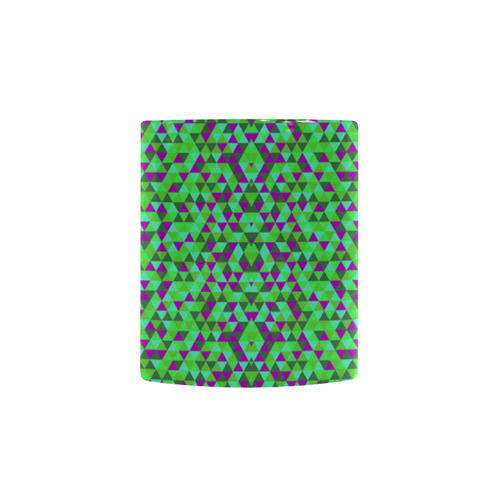Fucsia and green mini rectangles Custom Morphing Mug