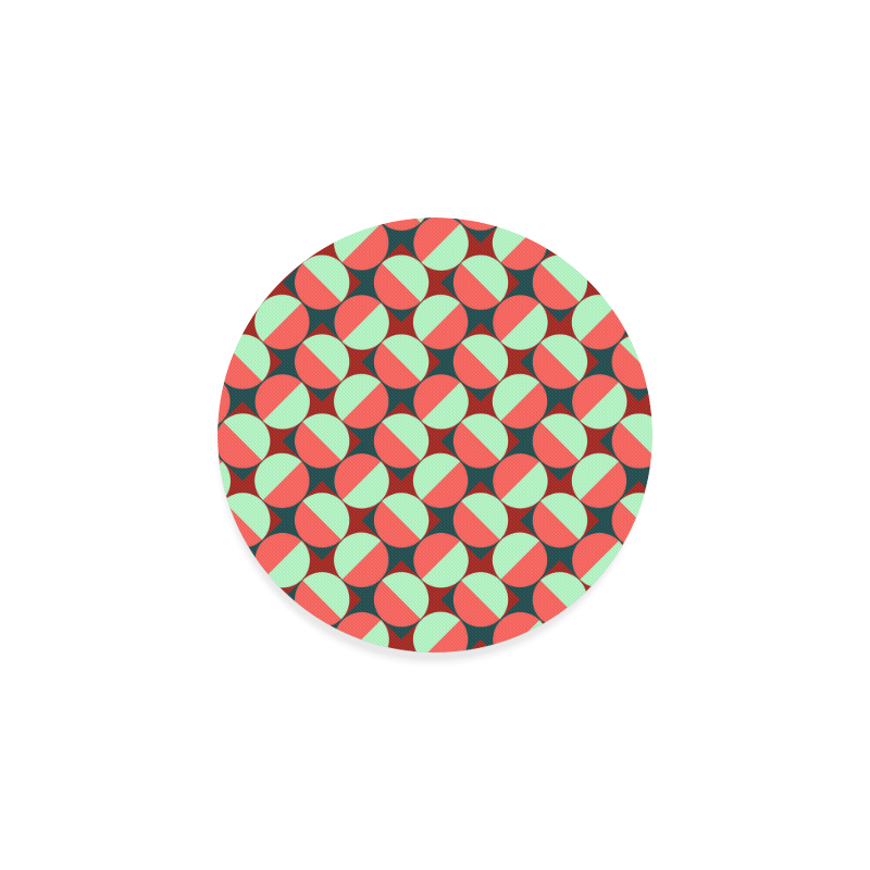 Modernist Geometric Tiles Round Coaster