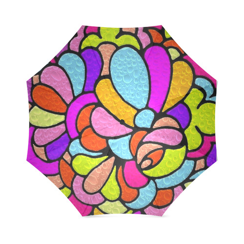Pattern Drops by Popart Lover Foldable Umbrella (Model U01)
