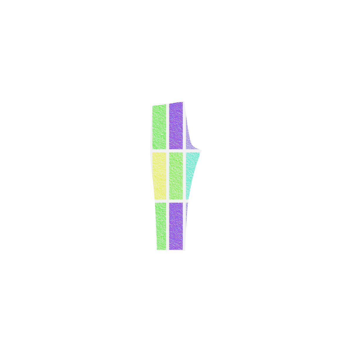 Pastel rectangles Capri Legging (Model L02)