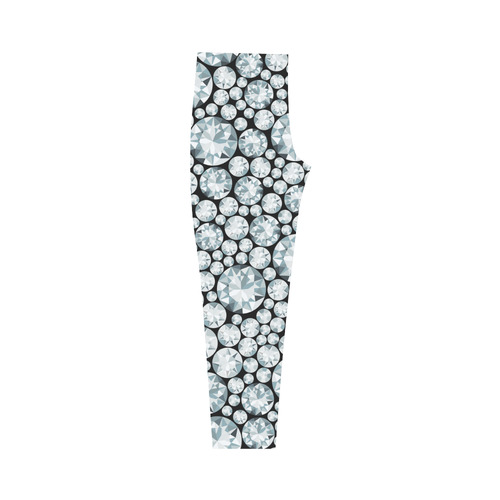 Luxurious white Diamond Pattern Capri Legging (Model L02)