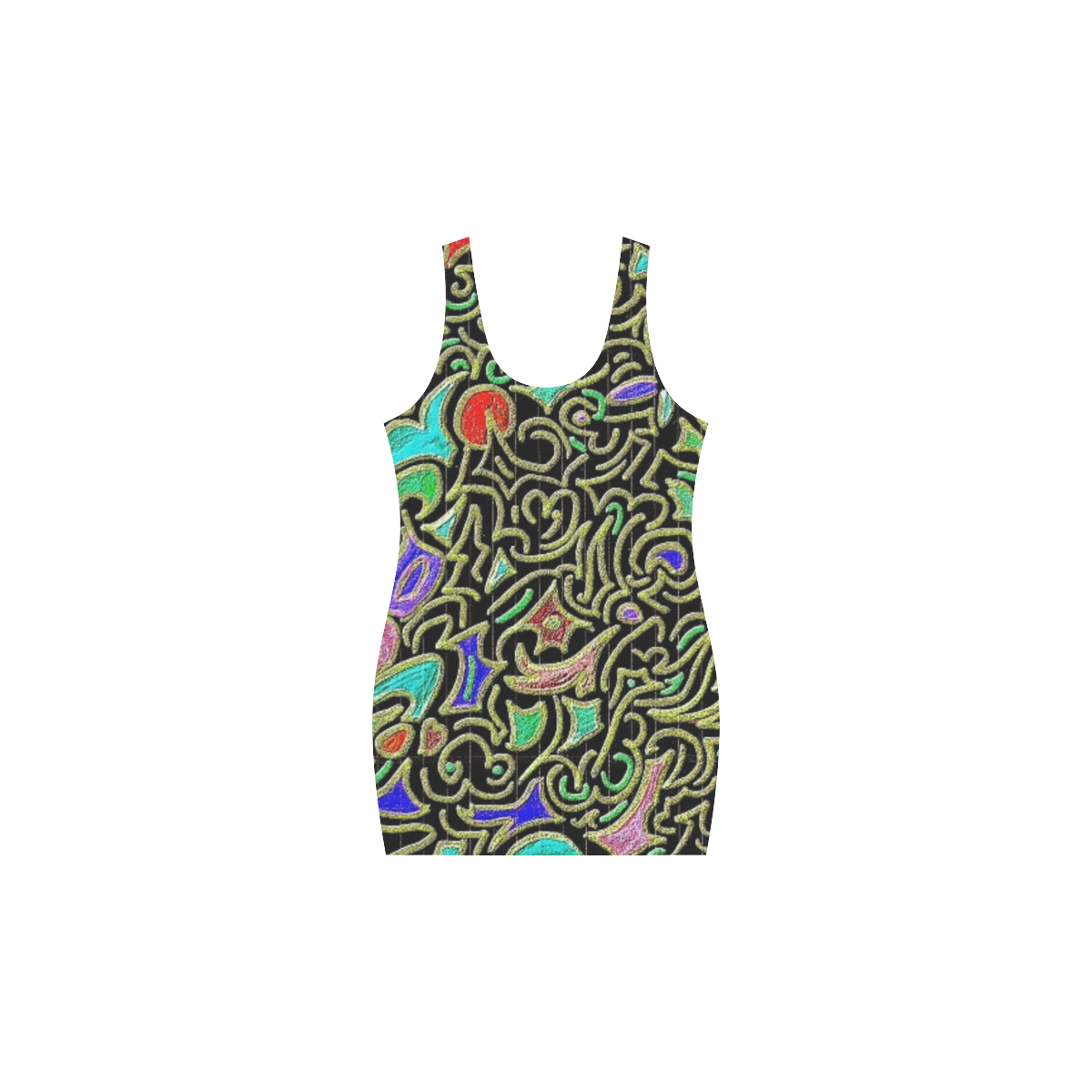 swirl retro Medea Vest Dress (Model D06)