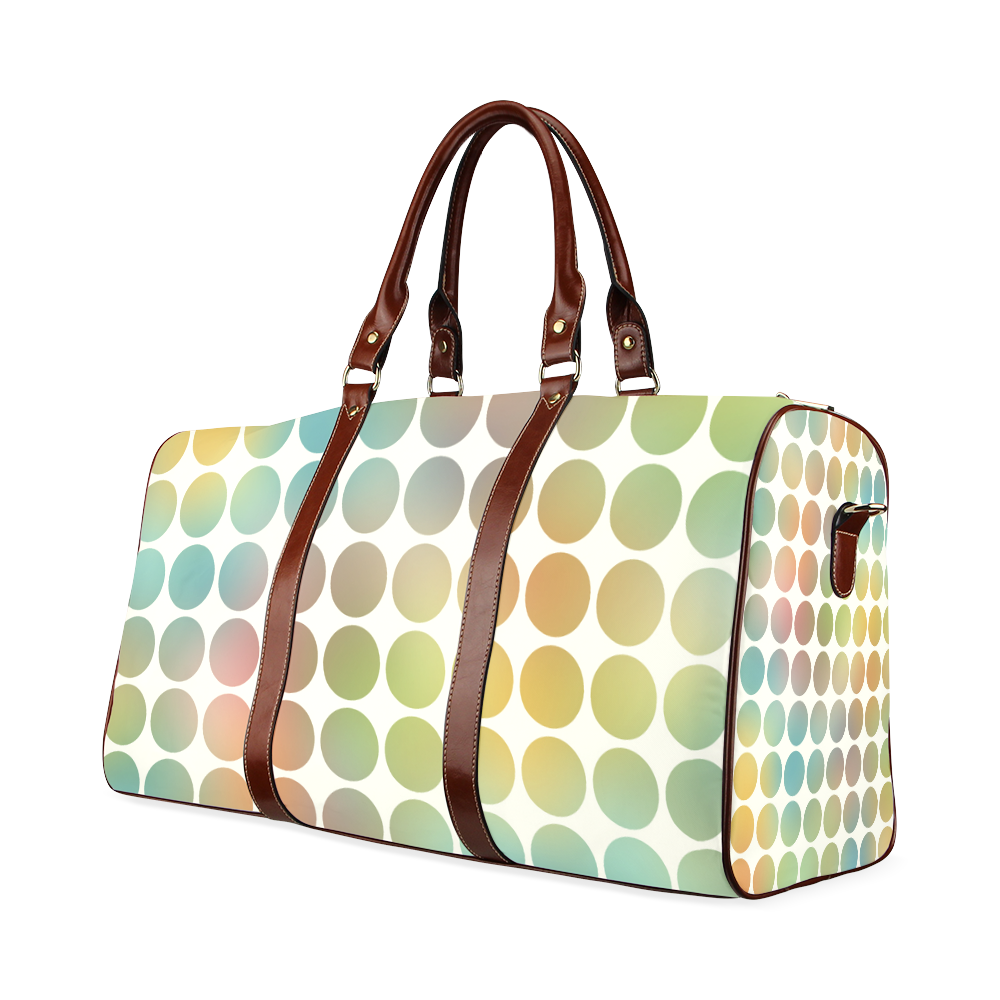 Pastel Dots Waterproof Travel Bag/Large (Model 1639)