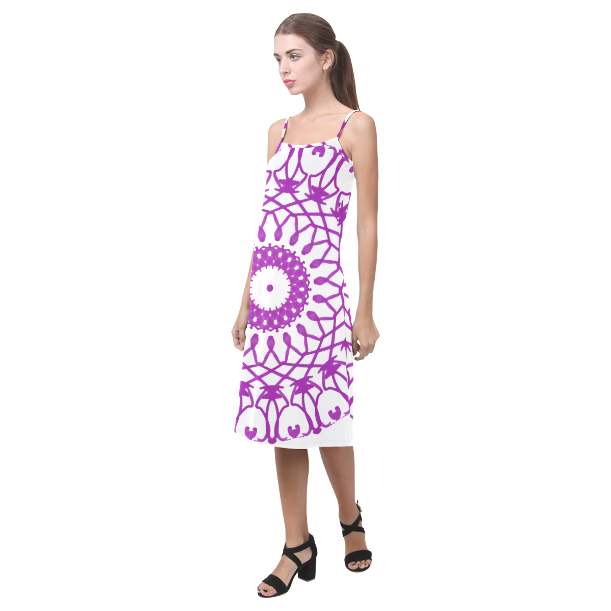 purple dream mandala slip dress Alcestis Slip Dress (Model D05)