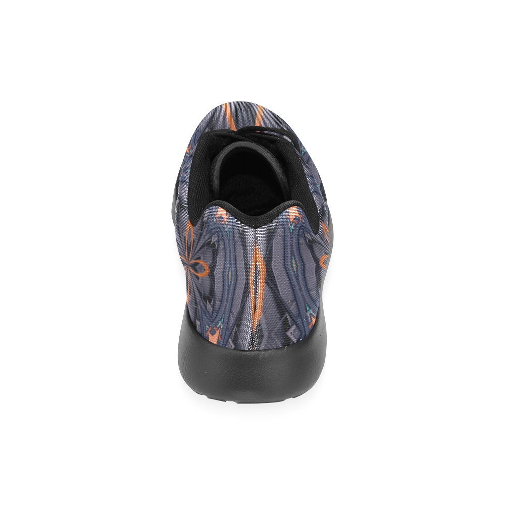 Industrial Blue & Orange (black) Men’s Running Shoes (Model 020)