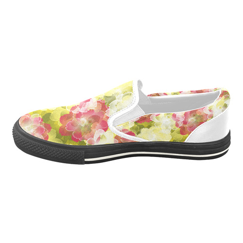 Flower Power Blossom Women's Unusual Slip-on Canvas Shoes (Model 019)