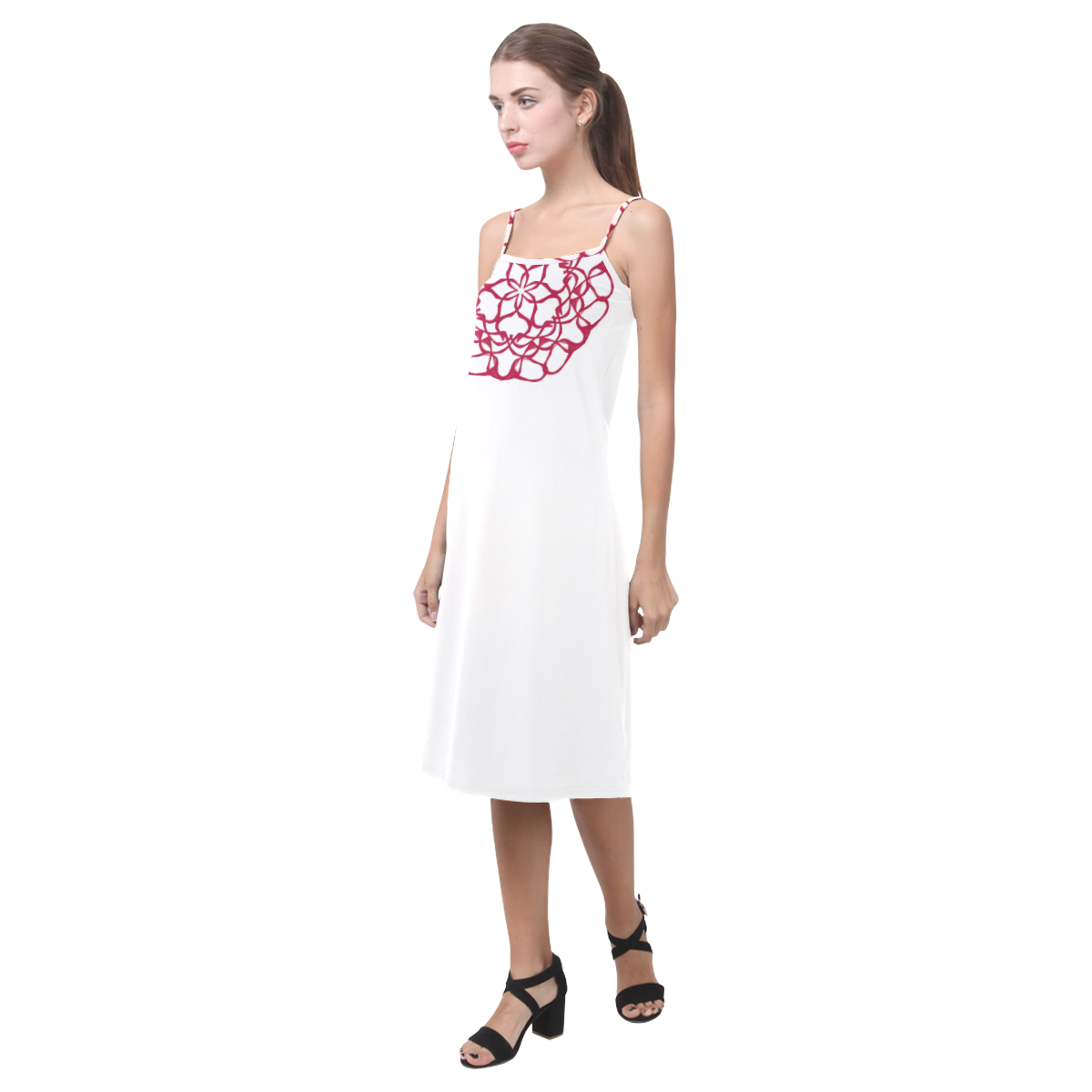 red mandala slip dress Alcestis Slip Dress (Model D05)