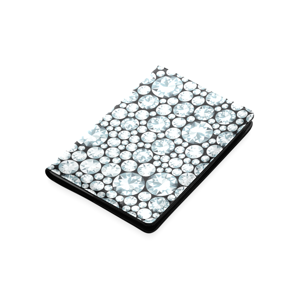 Luxurious white Diamond Pattern Custom NoteBook A5