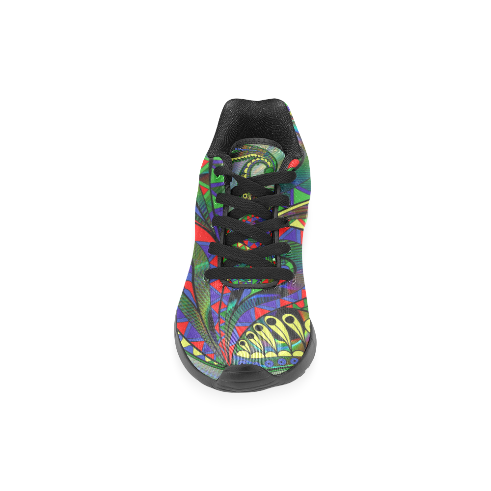 abstract peacock drawing Women’s Running Shoes (Model 020)