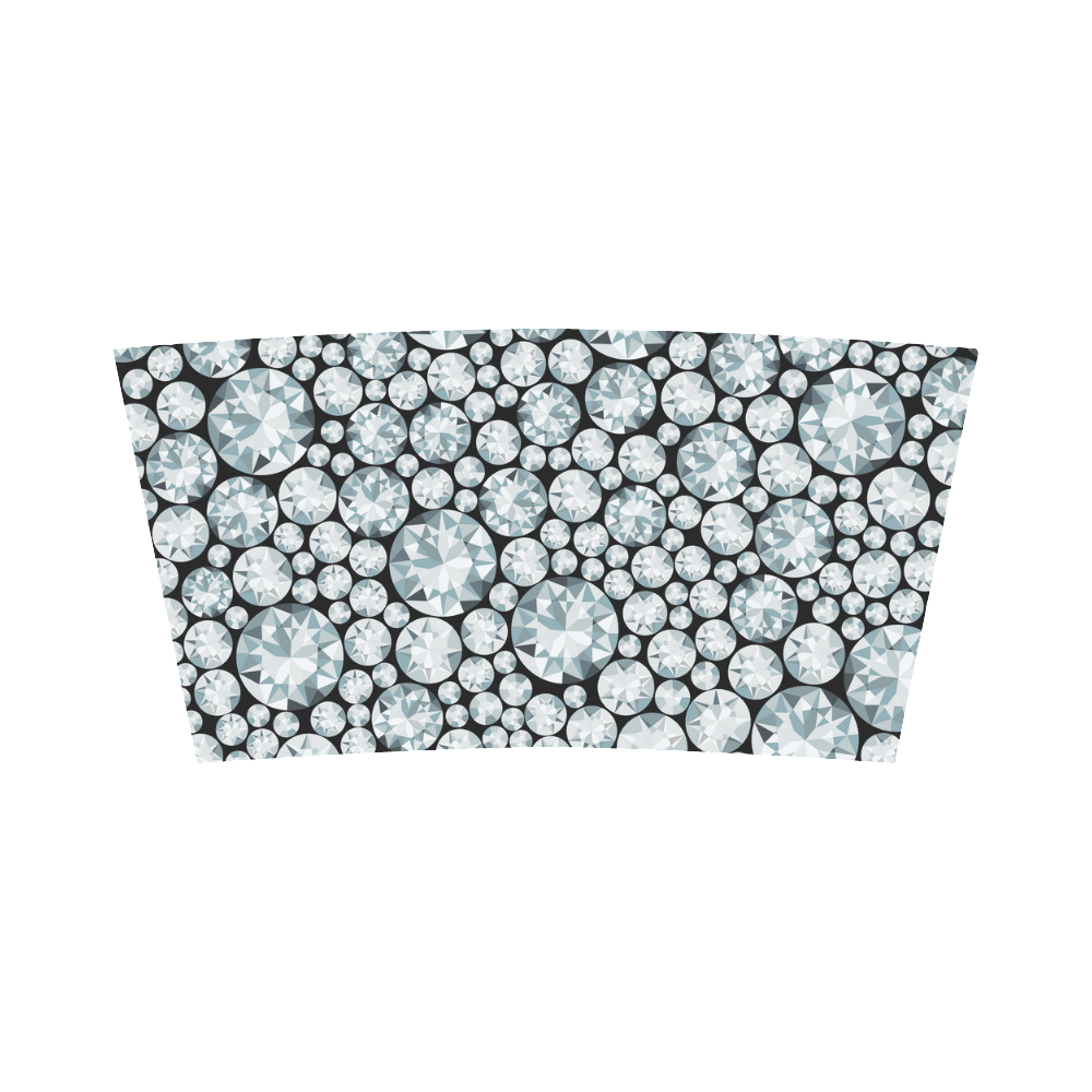 Luxurious white Diamond Pattern Bandeau Top