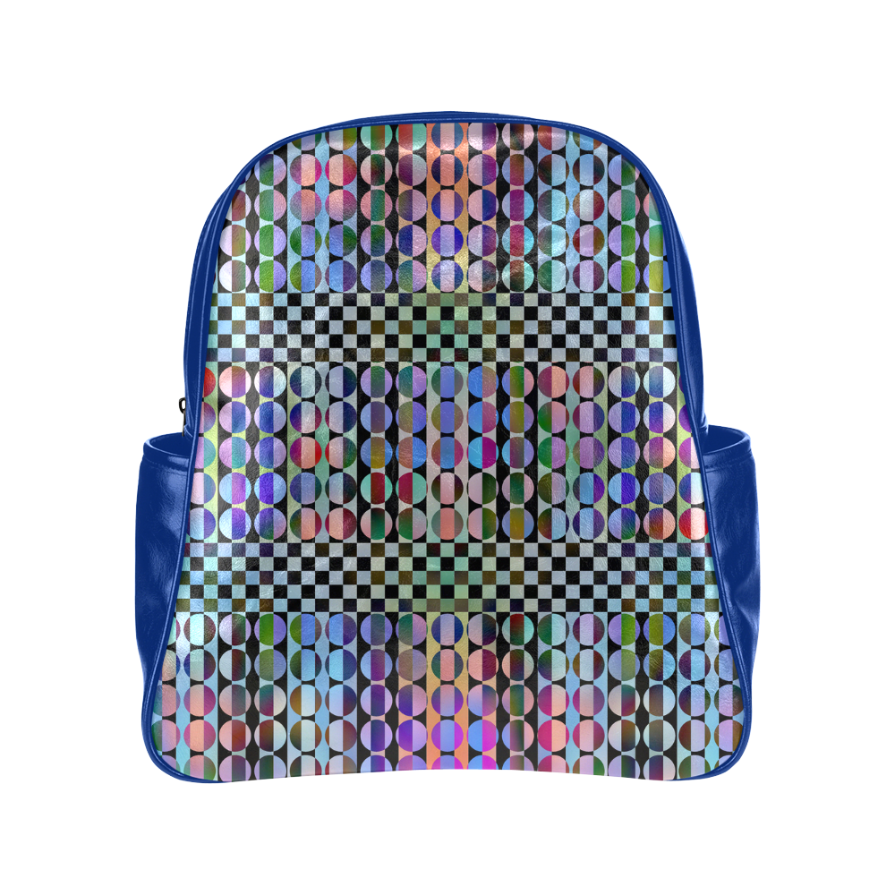 Dots and Stripes-2 Multi-Pockets Backpack (Model 1636)