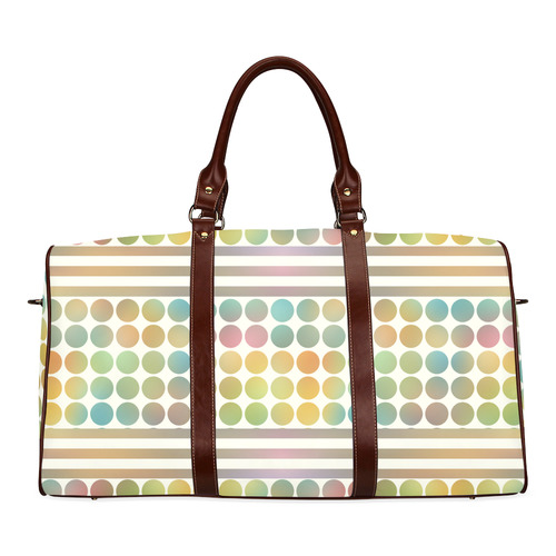 Dots and Stripes Waterproof Travel Bag/Large (Model 1639)