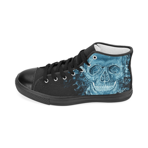 glowing skull Men’s Classic High Top Canvas Shoes (Model 017)