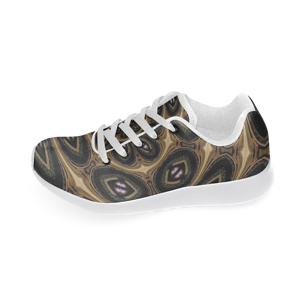 Grunge & Leather (white) Men’s Running Shoes (Model 020)