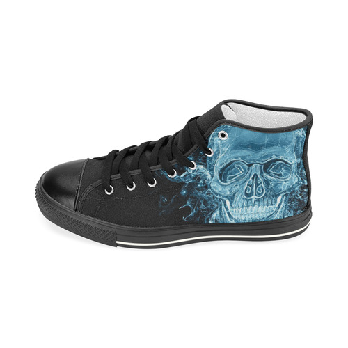 glowing skull Women's Classic High Top Canvas Shoes (Model 017)